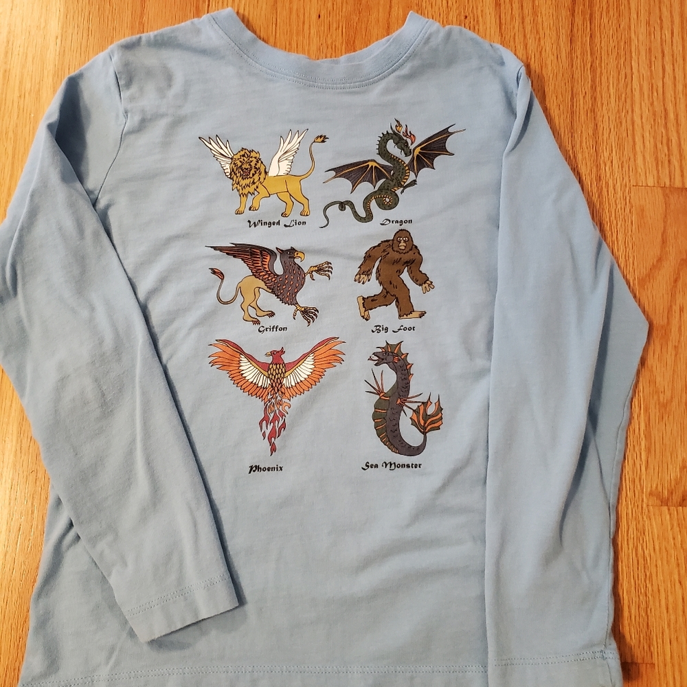 Hanna Andersson Boys Sueded Jersey Mythical Creatures Tee